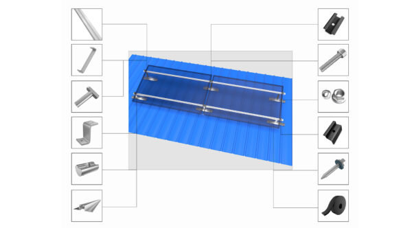 Trapezoidal Metal Roof Solar Bracket